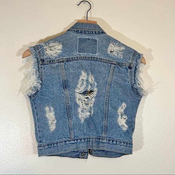 Vintage Levis Denim Jacket Orange Tab - Picture 6 of 8